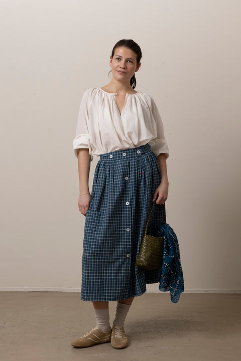 Skjørt - Mona NO837 Messager Checks Indigo