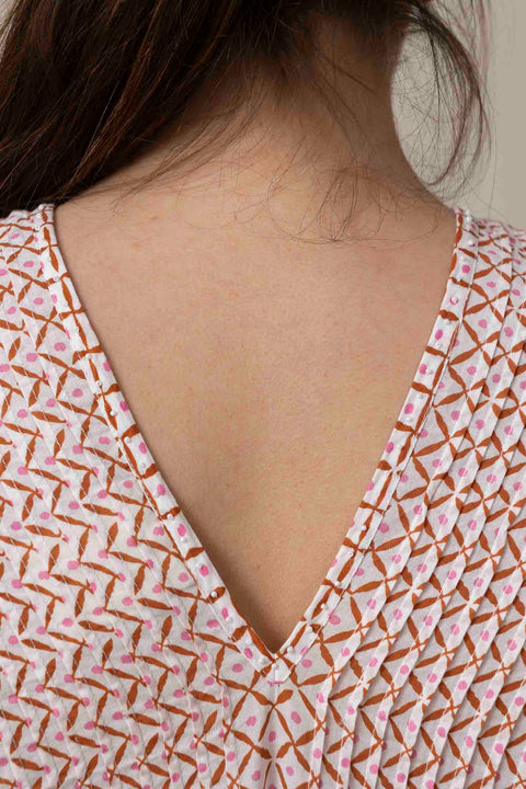 Kjole - Sea Cale Dotty Mustard/Peony Embroidery