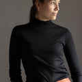 Genser - Metallic Turtleneck Jet Black