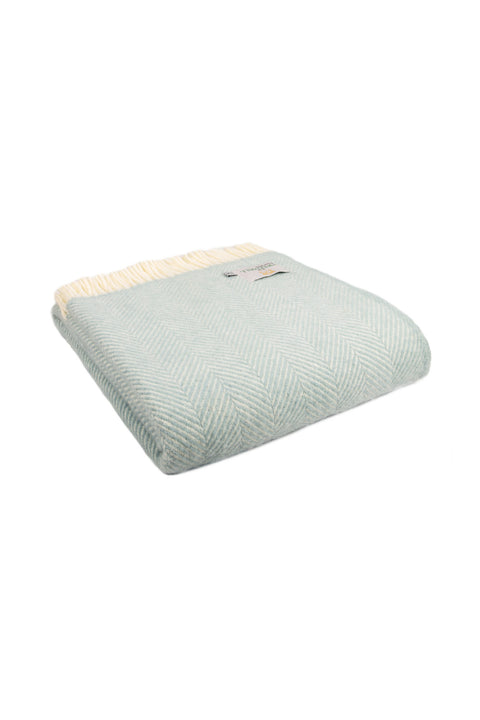Pledd - Lifestyle Fishbone 150x183cm Duck Egg