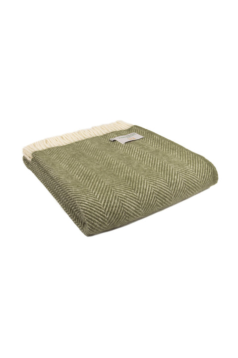 Pledd - Lifestyle Fishbone 150x183cm Olive