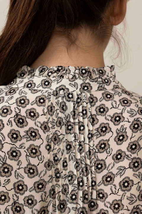 Skjorte - Dakota Floral Shirt Cream Flora