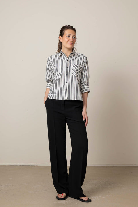 Skjorte - Lucia Stripe Poplin Shirt