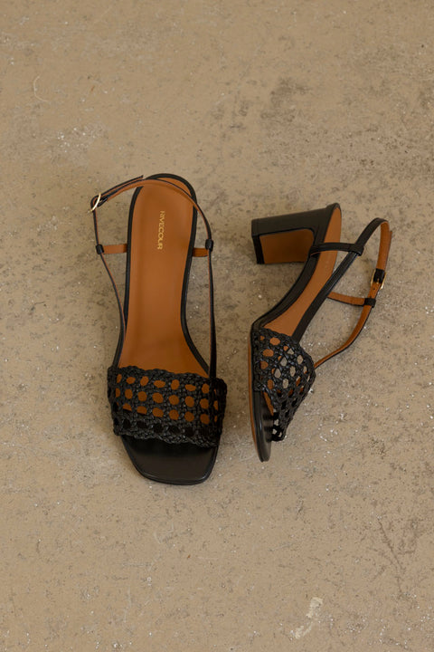 Sko - Sandales NO592 Cuir Nappa Noir
