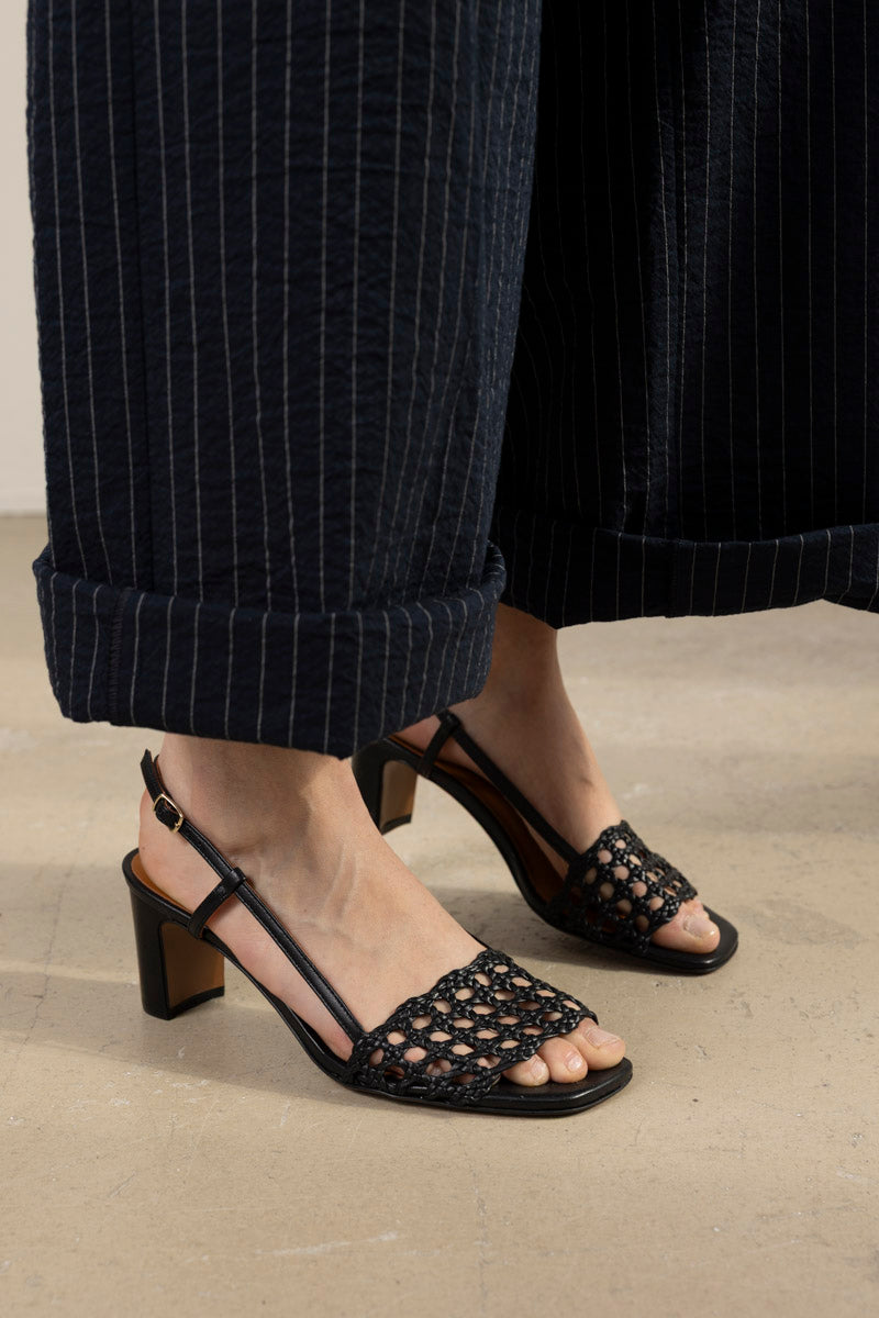 Sko - Sandales NO592 Cuir Nappa Noir