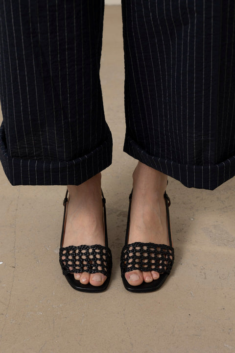 Sko - Sandales NO592 Cuir Nappa Noir