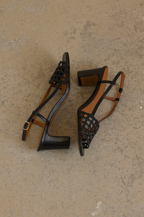 Sko - Sandales NO592 Cuir Nappa Noir