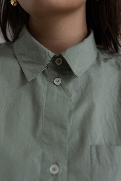Skjorte - Edgar shirt Dusty green