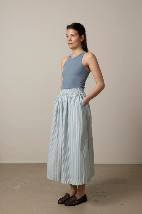 Skjørt - Dagny Skirt White/Aqua Stripe