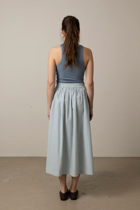 Skjørt - Dagny Skirt White/Aqua Stripe