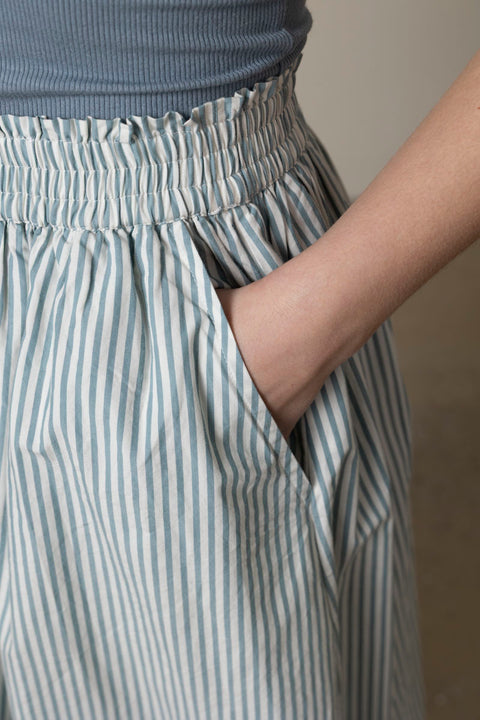 Skjørt - Dagny Skirt White/Aqua Stripe