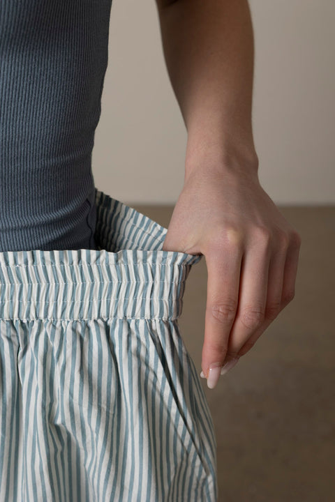 Skjørt - Dagny Skirt White/Aqua Stripe