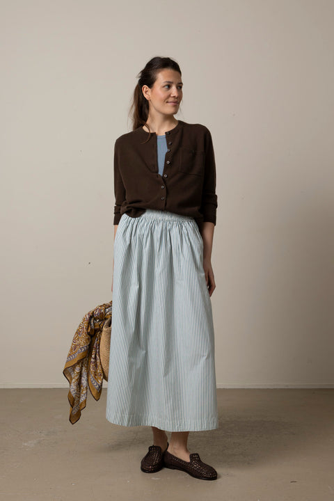 Skjørt - Dagny Skirt White/Aqua Stripe