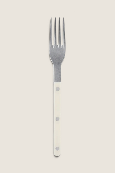Bolina Bistrot vintage gaffel i ivory med synlige nagler og klassisk fransk design for en tidløs borddekking