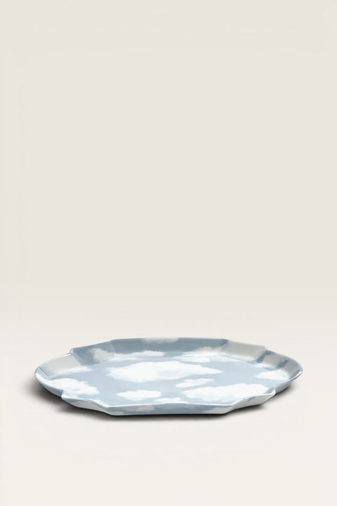 Fat - Serving Plate Oval Light Blue