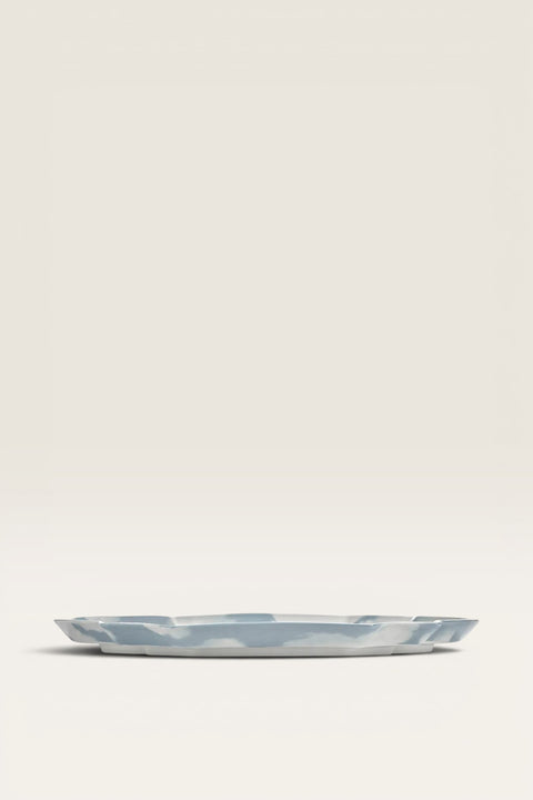 Fat - Serving Plate Oval Light Blue