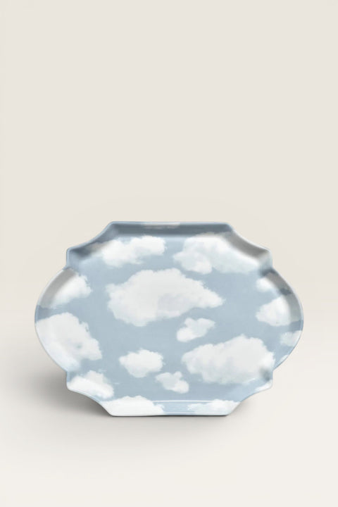 Fat - Serving Plate Oval Light Blue