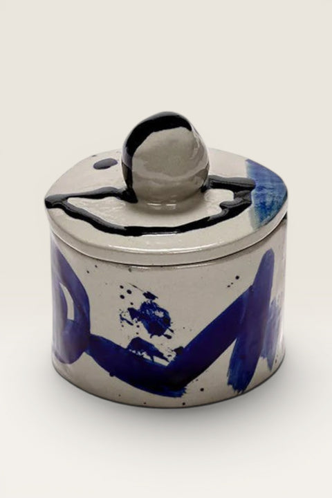 Krukke - Sophia Storage Pot 01 Beige/Blue