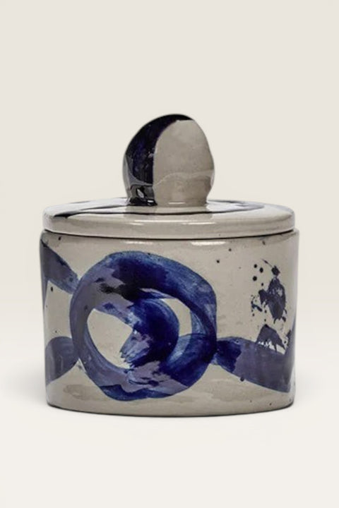 Krukke - Sophia Storage Pot 01 Beige/Blue