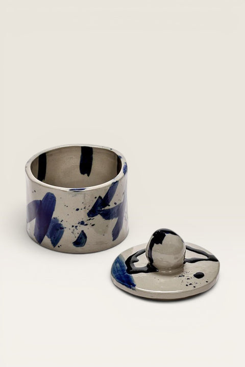 Krukke - Sophia Storage Pot 01 Beige/Blue