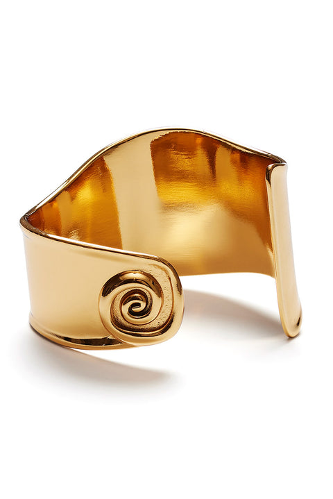 Armbånd - Swirly Square Bangle Gold