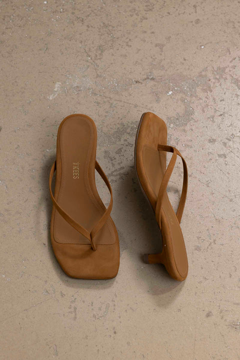 Sko - Julia Square Toe Suede Camel