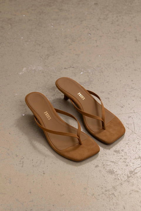 Sko - Julia Square Toe Suede Camel
