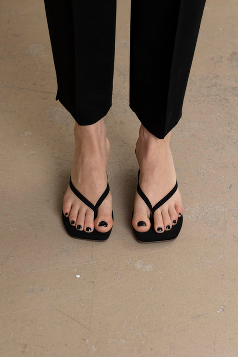 Sko - Julia Square Toe Suede Sable