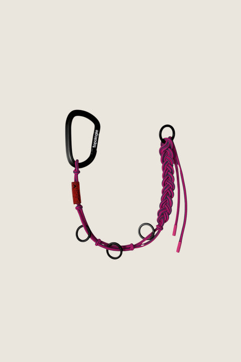 Nøkkelring - Topologie Wares Braided Keychain Teal Pink