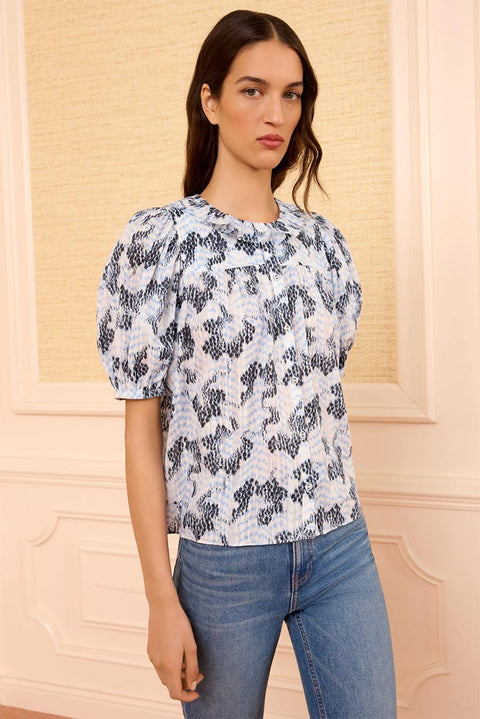 Topp - Amaria SS Cotton Tóp Ciel