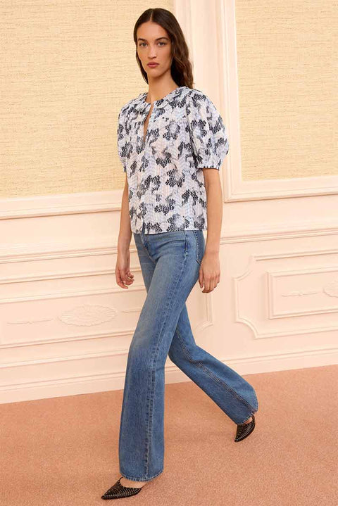 Topp - Amaria SS Cotton Tóp Ciel