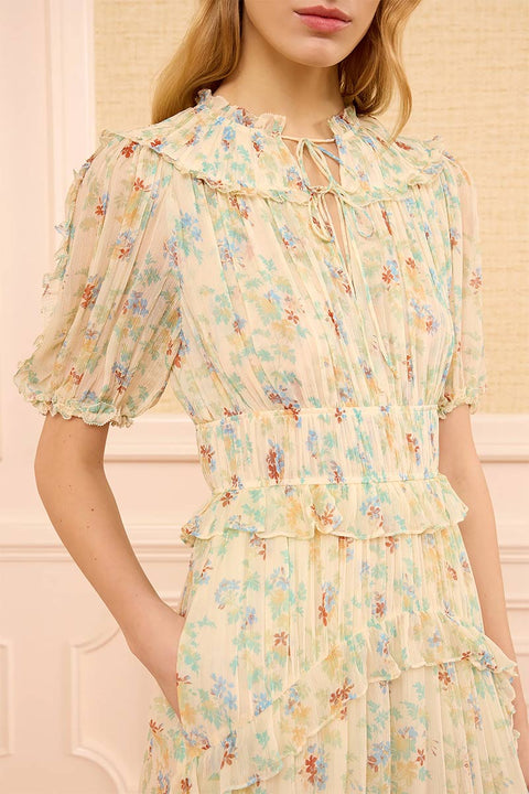 Kjole - Wren SS Silk Dress Moon Petal