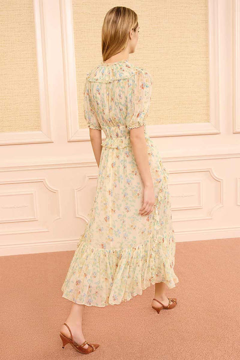 Kjole - Wren SS Silk Dress Moon Petal