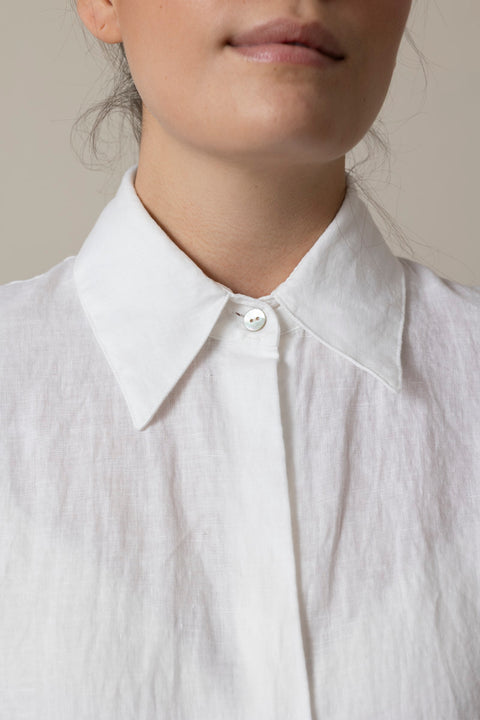Bluse - Cap SLV Button Down