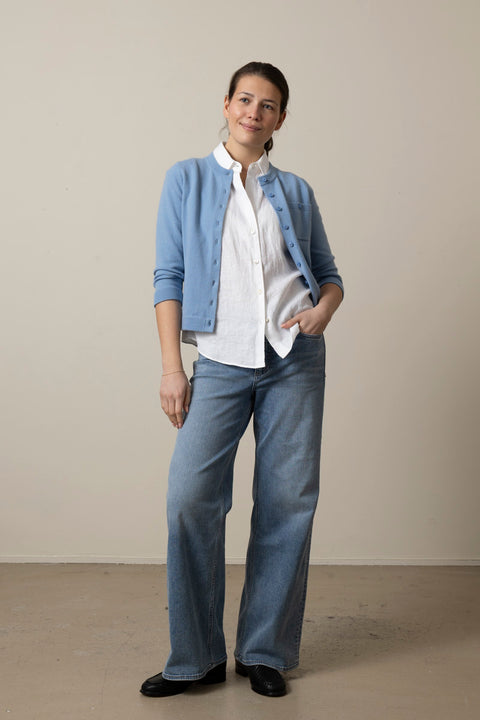 Bluse - Cap SLV Button Down