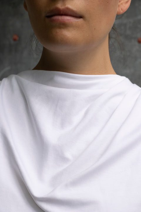 Topp - Sleeveless Draped Top Optic White
