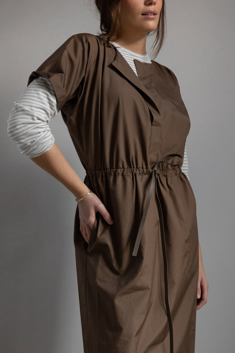 Kjole | 3/4 Dolman SLV Dress W/ Faux Leather Belt