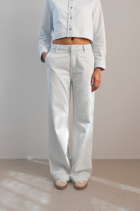 Bukse - Washed Wide Leg Trouser