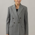 Blazer - Twill Double Breasted Stone Grey