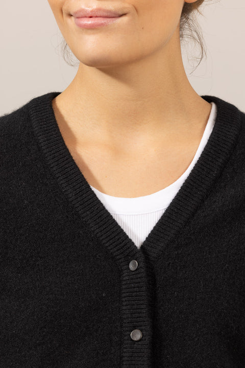 Cardigan - Boiled Button Black