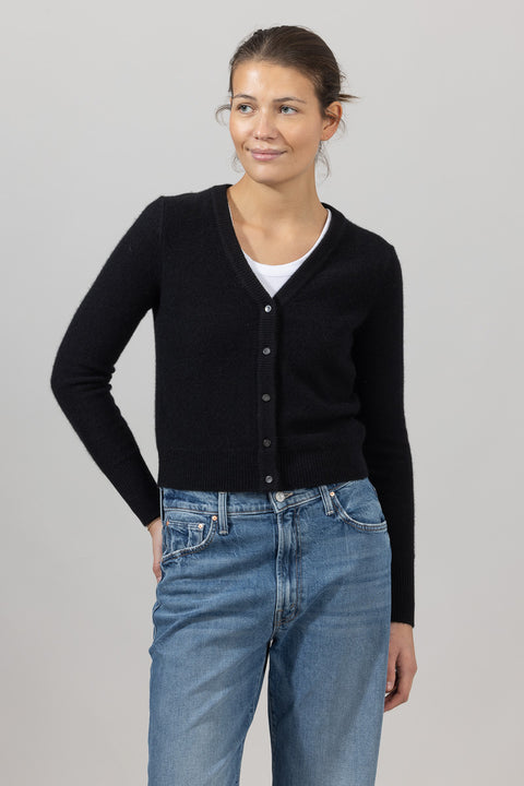 Cardigan - Boiled Button Black