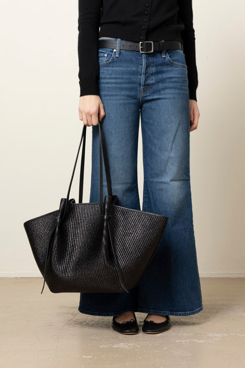 Veske - XL Mochi Black Woven Raffia