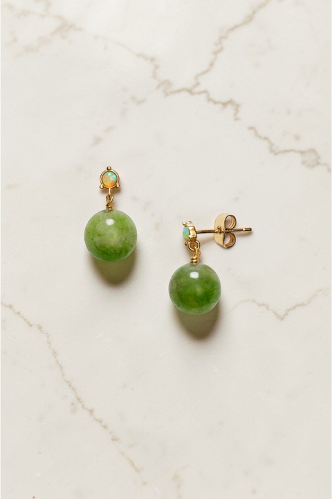 Øredobber - Ball Sage Green