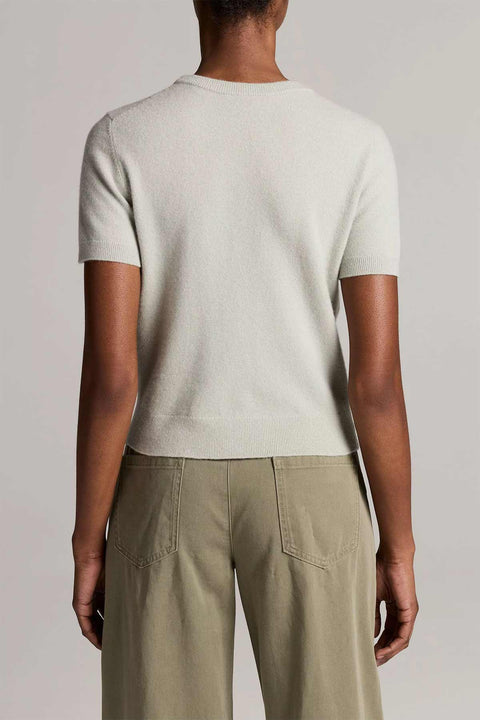 Genser - Relaxed S/S Crew Wool/Cashmere Stone Sage