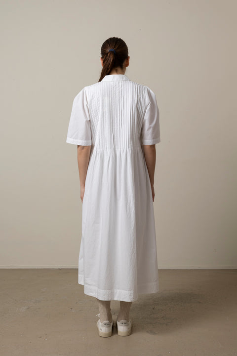 Kjole - Dot Shirtdress Optic White