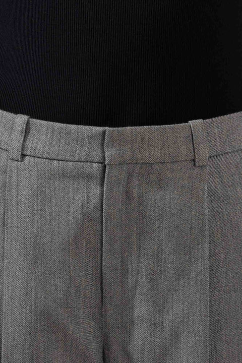 Bukse - High Waist Twill Stone Grey