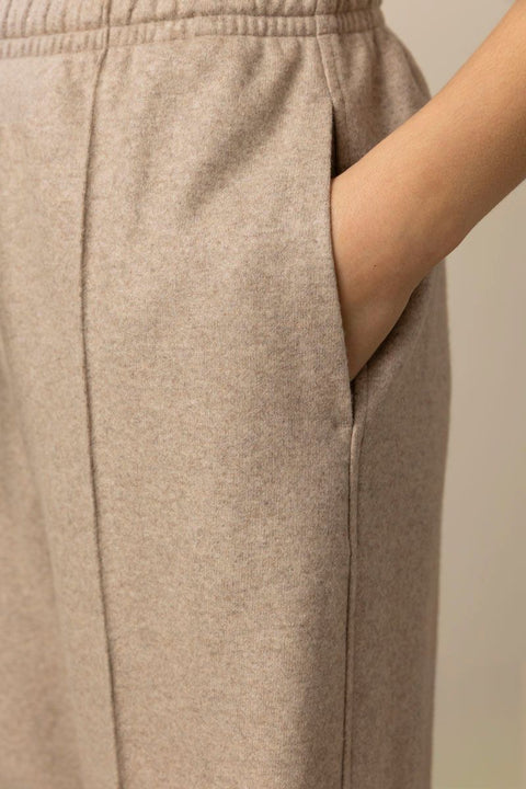 Bukse - Mid Rise Tailored Knit Wide Leg