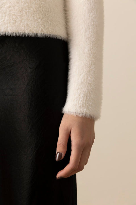 Genser - Eyelash Crew Neck Chiffon