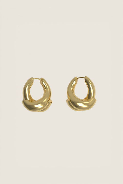 Øreringer - Rose Hoop Small Plated