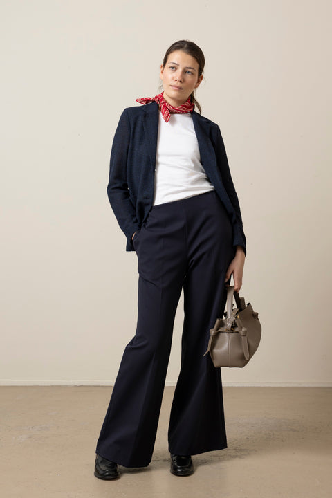 Bukse - Flared Trouser Techno Navy/Blue